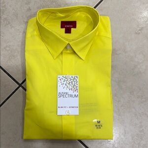 Alfani Men's Yellow Stretch Shirt